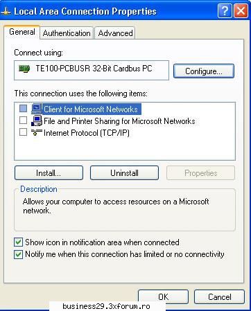 debifeaza tcp-ip internet protocol apoi click ok. instalarea pppoe